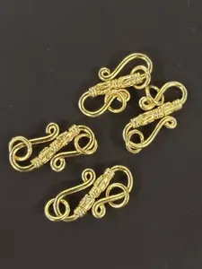 22K Gold Vermeil ,925 Sterling Silver 22mm long S hook clasp with 2 solid ring, vintage handmade hook clap for jewelry making, 1 PC or bulk