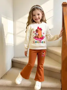 This trendy aesthetic girls Capybara sweatshirt with an adorablebubble tea graphic is a must-have for your little one Ultra-softcrewneck pullover perfect forcozy fall fashion school outfitsand everyday comfy wear Viral kids fashion for capybara lovers
