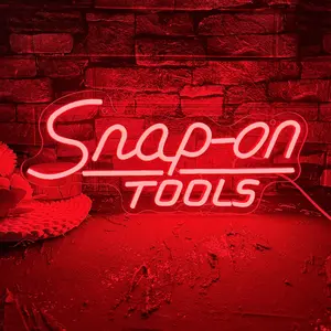 Snap-on Tools Led Neon Sign Dimmable USB Powered Acrylic Backboard Artistic Design for Parts Tools Shop Garage Beer Bar Pub Store Party Man Cave Wall Decor Best Gift Led Neon Lights Led Rgb Lights
