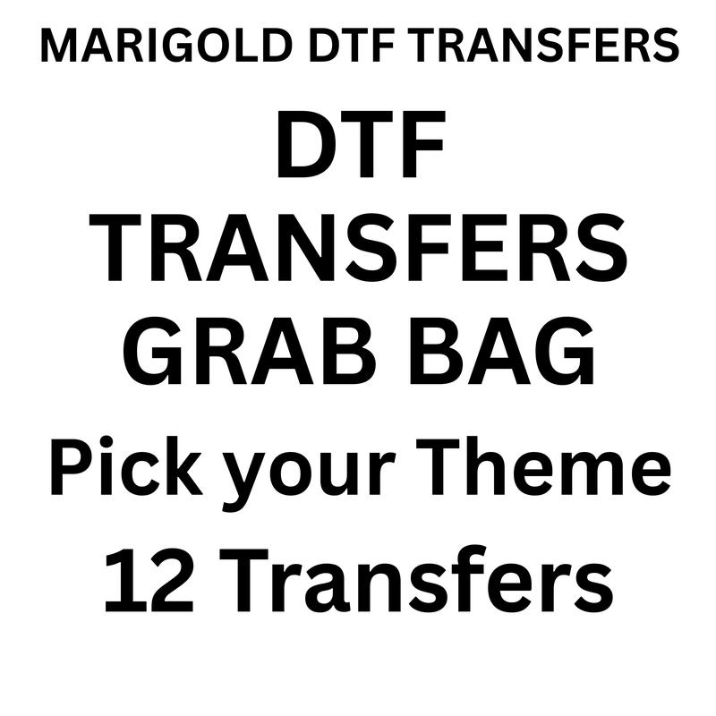 DTF Grab Bag, DTF Transfer Ready For Press Bundle, DTF Print, Dtf Bundle, Heat Transfer, Mystery Bundle, Direct To Film Grab Bag, Bulk Dtf Crafts Diy Designs Personalization
