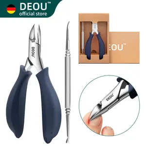 DEOU Dolphin Shaped Eagle-Beak Toenail Clippers - 25° Curved Blade - Stainless Steel Paronychia Grooming Tool