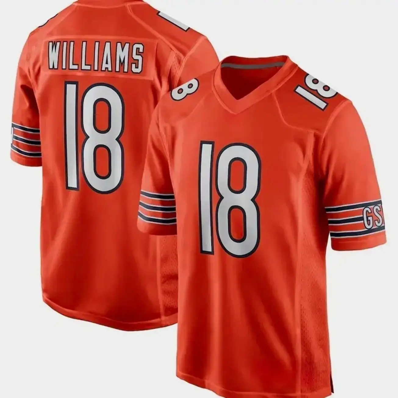 Unisex Football inspired by Chicago Williams 18 Alternate Player Game Jersey - Orange