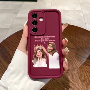 Divine Coronation Advanced fashion gift Case for Samsung S24 ultra plus S25 S23 S22 Ultra Plus Shockproof Non Slip Military-Grade Protection Silicone Cover