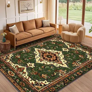 Velvet Soft Comfortable Home Rug, Indoor Floor Rug, Classic Vintage Print Design, Ideal for Hallway Living Room Bedroom Door Mat Indoor Outdoor Holiday Decor, Decorative Rugs