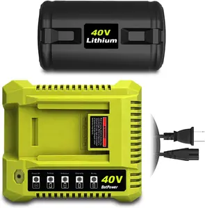 6.5AH 40V Lithium Battery and Charger Combo for Ryobi 40V Battery with Charger Kit OP401 OP40602 OP40601 OP4050 OP40404 OP40301 OP40261 6Ah 5Ah 4Ah 3Ah 2.6Ah 2Ah Ryobi 40V Battery and Charger