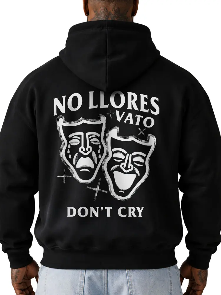 Dont Cry VATO Vat0x L0x0x Mexican Chicano Style Fashion Unisex Casuals Clothing Lowrider Streetwwear Gift Tee Hoodie