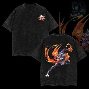 Rider4U Kamen Rider Hibiki Oversized Washed T-Shirt 100% Premium Cotton Classic Fit S-5XL Menswear Soft Top American-made Premium Seamless Tshirt