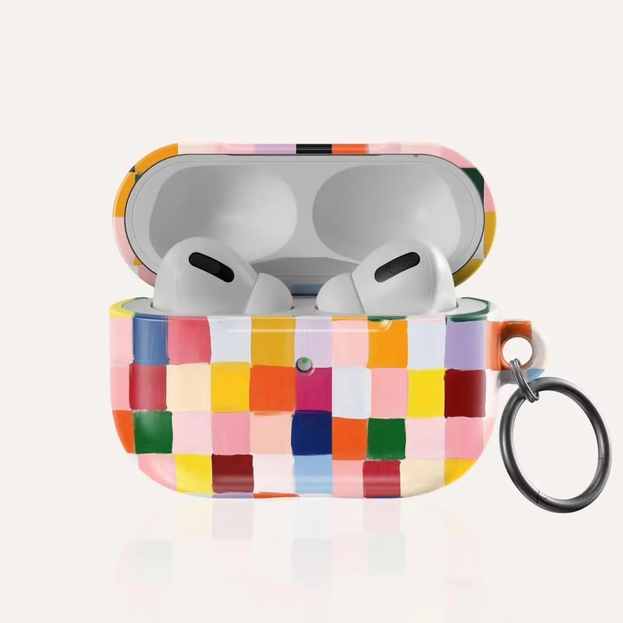 Aesthetic Colorful Checkerboard AirPods Case, Samsung Galaxy Buds, Google Pixel Buds