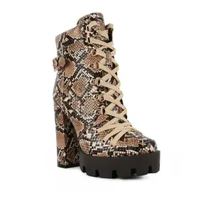 Palmetto Snake Skin Ankle Boots