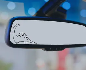 Dinosaur Mirror Decal, Rearview Mirror Car Decals For Women, Vinyl Decal, Gift For Her, Car Mirror Decal, Gift For Him, Brachiosaurus Gift