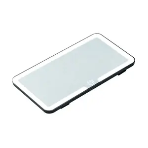 Car Makeup Mirror 3X Magnification HD Sun Visor Passenger Car LED Three-Color Adjustable Makeup Mirror