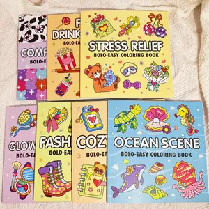 Cartoon Pattern Coloring Book, 3/4 Counts Fun Stress Relief Coloring Book, Kill Time Graffiti Painting Drawing Art Book, Art Supplies, Design, Paper Book