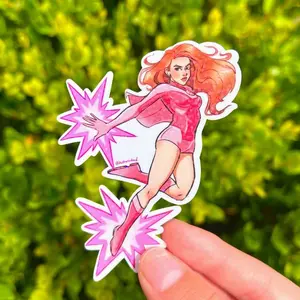 Atom Eve Invincible Fan Art Sticker, Holographic Diecut, Waterproof Vinyl