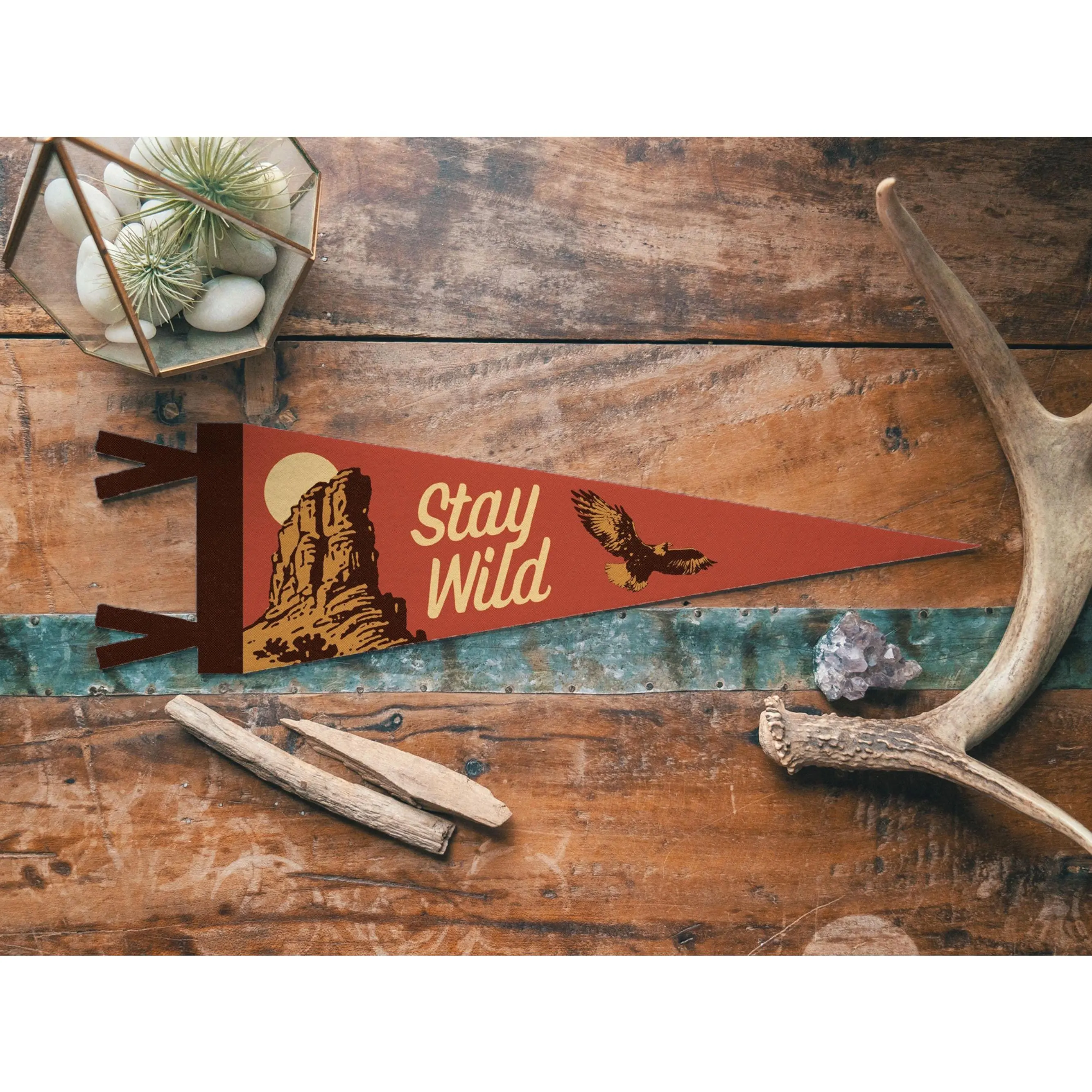 Stay Wild Felt Pennant