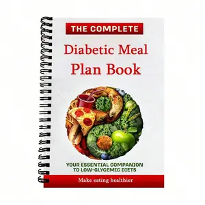 1 Notepad, Planner Binder, Gestational Diabetes Recipe Plan and Diabetes Low-carb Snack List, with Diabetes Shopping List and Meal Plate Method, with Scheduling and Knowledge Organization, Holiday Gifts, Clinic Use 5.5 * 8.3 Inches