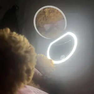 Product Review of Portable Foldable Makeup Mirror, 1 Count Glam Travel Makeup Mirror with LED Light, Compact Mirror for Women, Pocket Size Makeup Tools, Travel Hand Mirror from s**a