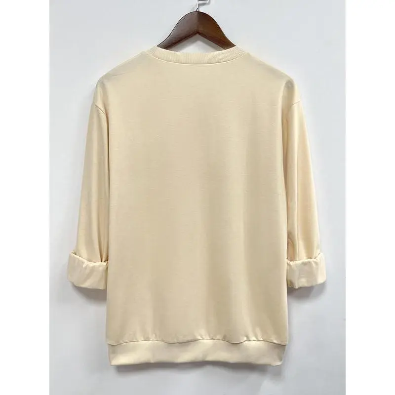 Women's Cartoon Ghost Print Sweatshirt, Casual Halloween Themed?Long Sleeve Round Neck Pullover for Fall & Winter, Women's Clothes for Daily Wear Women's Cartoon Ghost Print Sweatshirt, Casual Halloween Themed?Long Sleeve Round Neck Pullover for Fall & Winter, Women's Clothes for Daily Wear