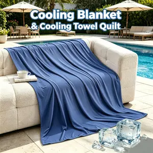 1pc Summer Cooling Blanket, Minimalist Nordic Luxury Design, Lightweight & Sticky-Free, All-Day Cooling Comfort, Ideal for Poolside, Couch & Travel