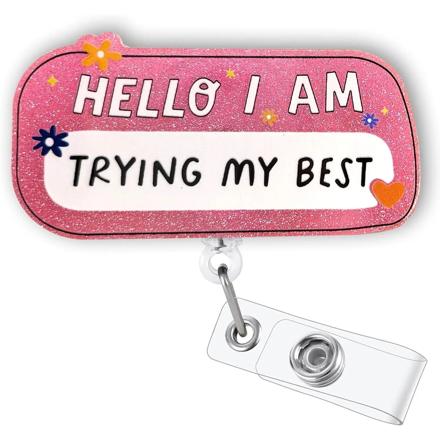 Pink Hello I Am Trying My Best