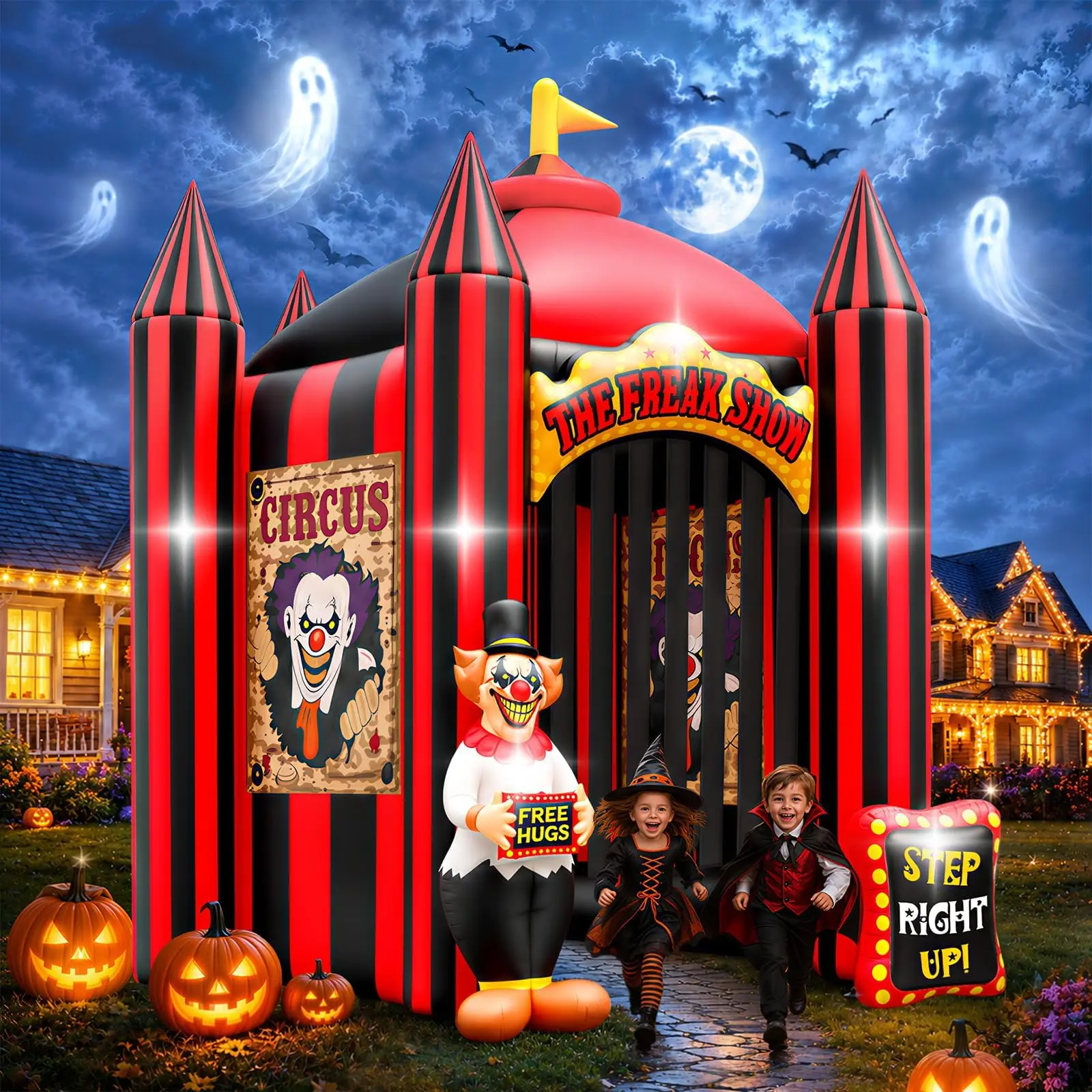 Kalolary 12FT Tall Halloween Inflatables Scary Clown Arch Haunted House Kalolary 12FT Tall Halloween Inflatables Scary Clown Arch Haunted House