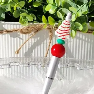 Christmas Tree Cake Beaded Pen with Refill