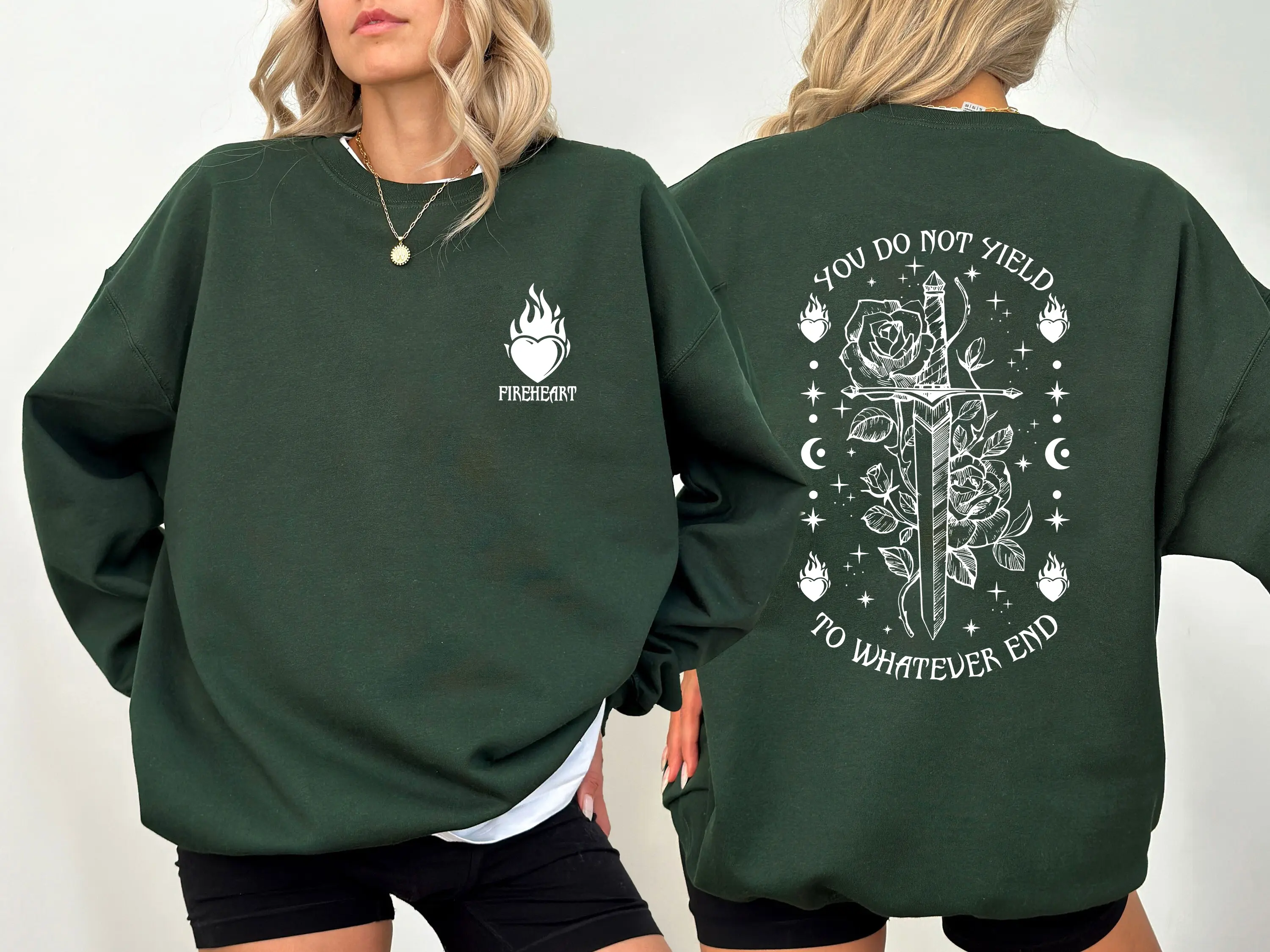 You Do Not Yield Throne of Glass 2 Sides Sweatshirt | Hoodie | TShirt, Throne of Glass Merch, TOG Shirts, Aelin Galathynius, Sjm, Manon Blackbeak