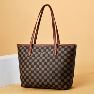 sofomemory Women's Large-Capacity Waterproof PU Leather All-Over Print Tote, Versatile Shoulder Handbag