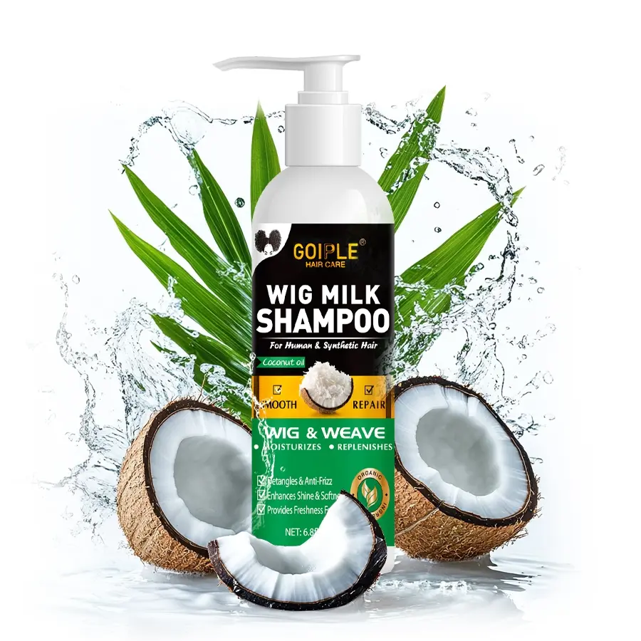 Goiple 2-In-1 wig Hair Shampoo, Haircare Deep Cleansing Gentle & Mild & Moisturizing Hydrating Formula, Liquid Shampoo for Easy Lathering & Detangling Moisture, Anti Frizz Control, Moisturize, Haircare Product
