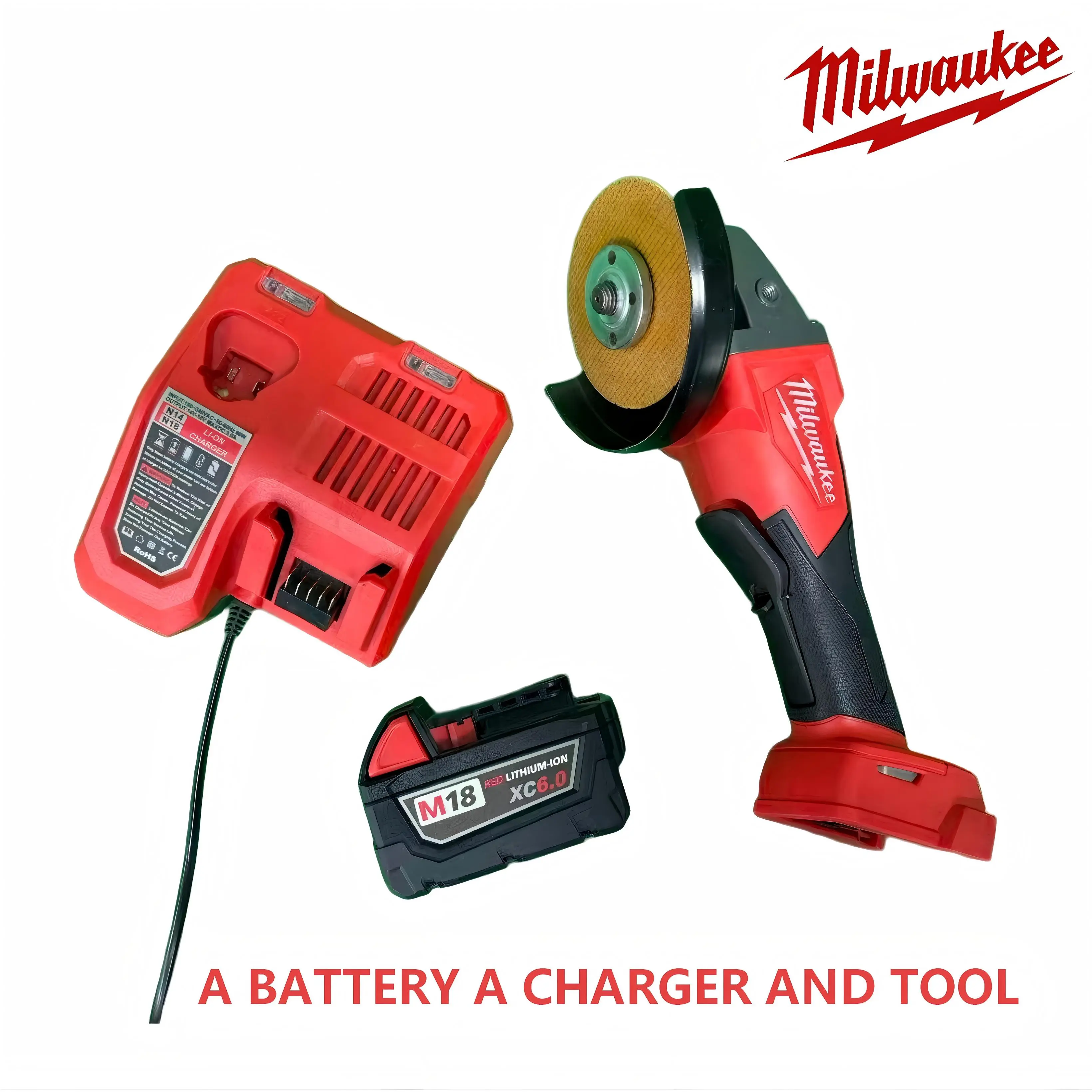 A BATTERY A CHARGER AND TOOL