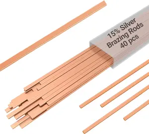 20 Sticks Brazing Rods AWS BCup-5 15% Silver Solder Phos Copper Brazing Alloys.
