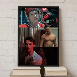 Heated Rivalry Hockey Poster, Shane Hollander vs Ilya Rozanov On-Ice Rivalry Scene, LGBTQ+ Sports Drama Wall Art