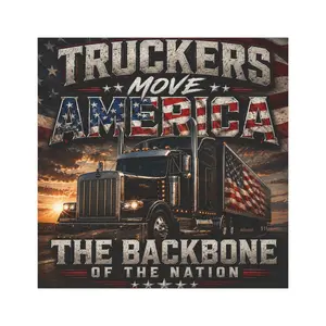 Truckers Move America Car Magnet — “The Backbone of the Nation” Patriotic Semi Truck Magnet