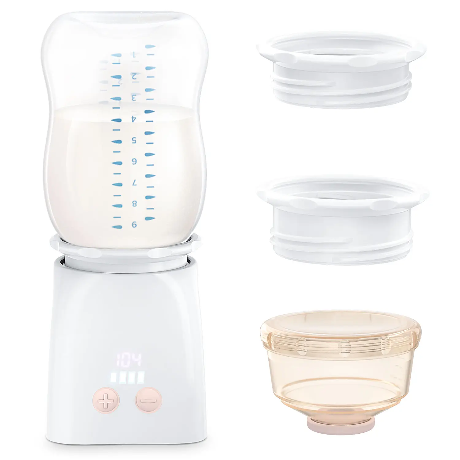 BabyBond Portable Bottle Warmer, Baby Bottle Warmer for Travel Compatible with Most Bottles Rechargeable Travel Bottle Warmer Cordless for Baby Milk B