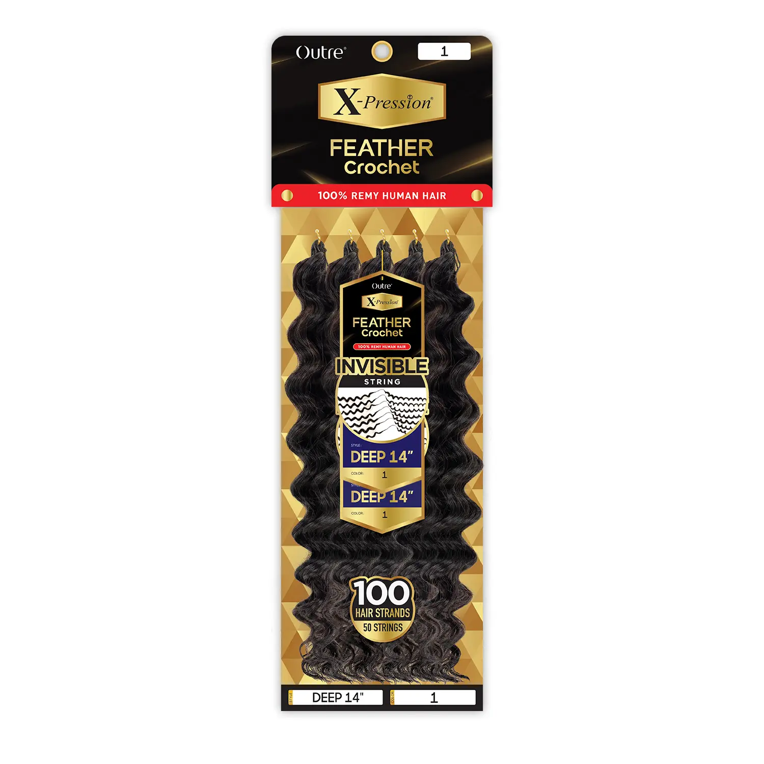 Outre Human Hair Crochet Braids X-Pression Feather Crochet Deep 14"