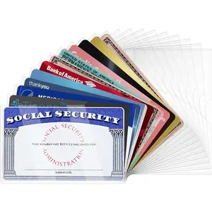20 Pack Social Security Card Protector Medicare New Credit Card Holder,24 Mil Soft Clear Card for Waterproof SSN Card Protector，ID/Debit/Credit Card Covers (20)
