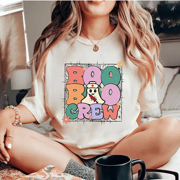 Groovy Boo Boo Crew Nurse Ghost Paramedic EMT EMS Halloween Shirt, Nurse Halloween Shirt, Groovy Shirt