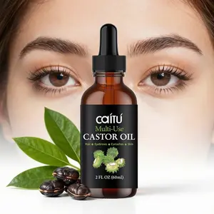 Castor Oil for Hair, Eyelashes & Eyebrows, Moisturizing Hydrating Hair Oil for Scalp Care, Dry Hair & Beard Care