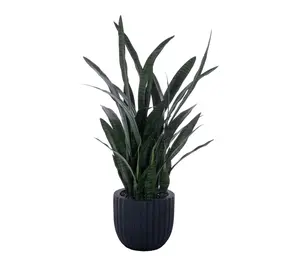 Vickerman 47" Dark Green Sansevieria Potted UV