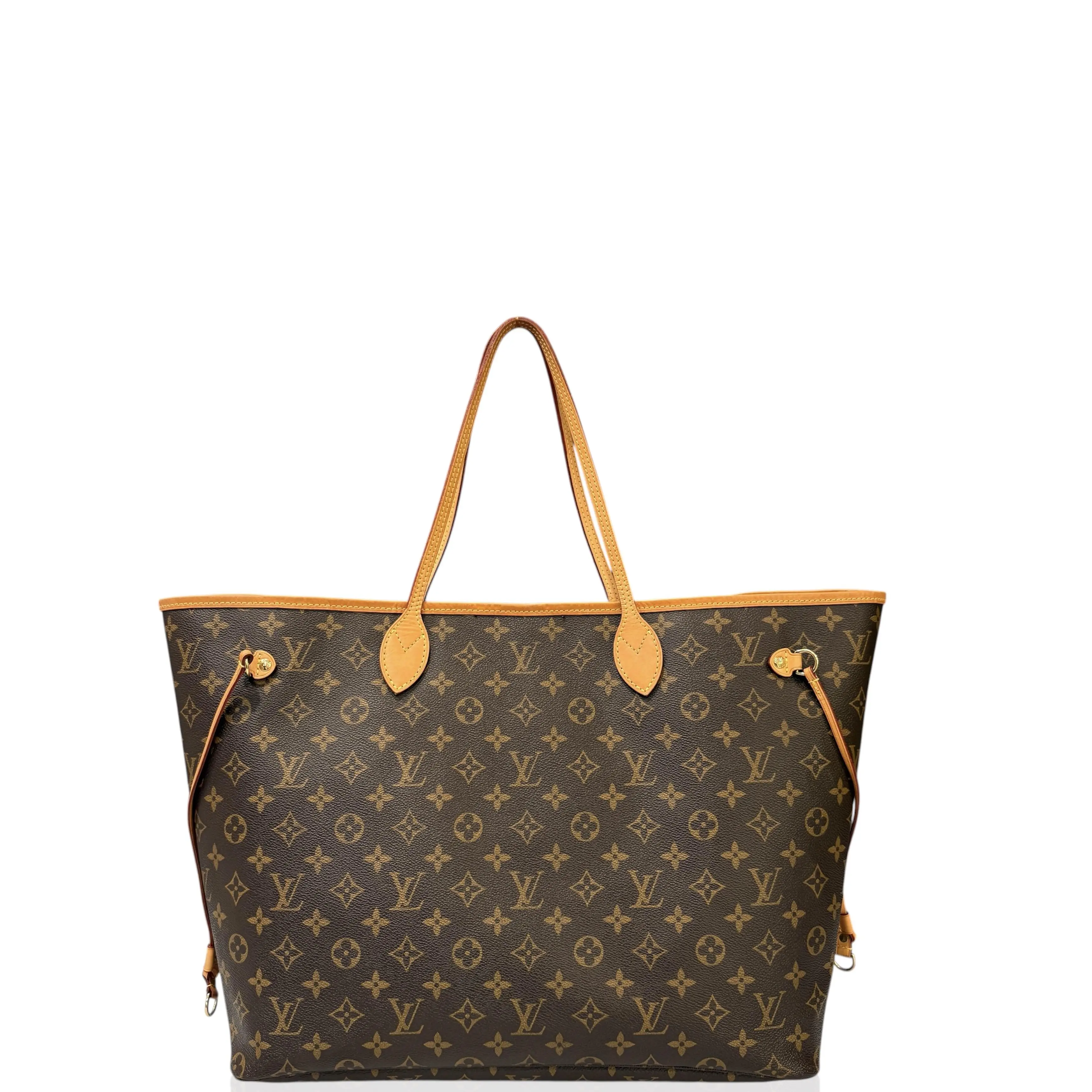 Pre-owned Louis Vuitton Leather tote bags Neverfull GM Monogram Vachetta Brown (jy041926a5)