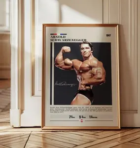 Arnold Schwarzenegger Poster, Bodybuilding Poster, Gym Wall Art, Sports Poster