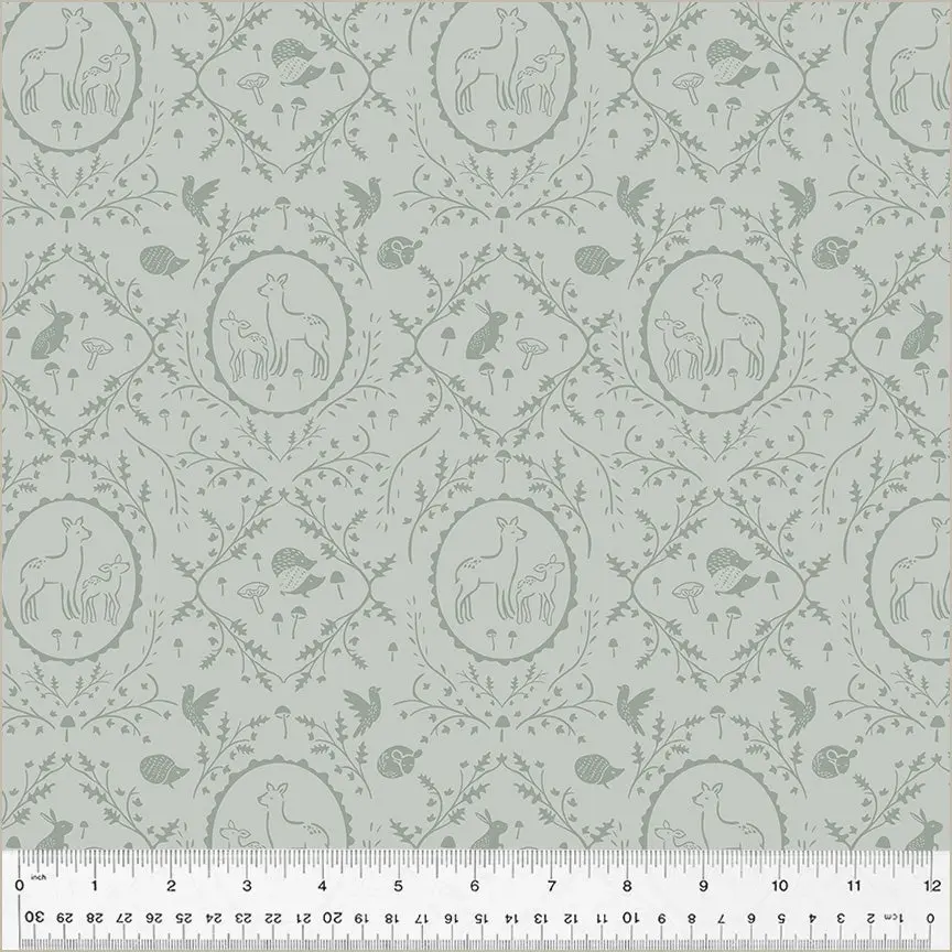 Fabric Windham Sage Dainty Damask by the Quarter Yard 54442-5