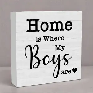 Heartfelt Housewarming Gift, Decorative Rustic PVC Desktop Plaque, Perfect for Home Room Living Room Office Decoration, Western Decor, Farmhouse Style Decor