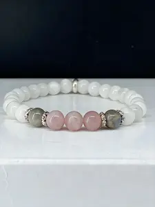 Fashion Crystal Beaded Necklace for Men and Women, Simple Casual Versatile Bracelet, Handmade Jewelry Accessory