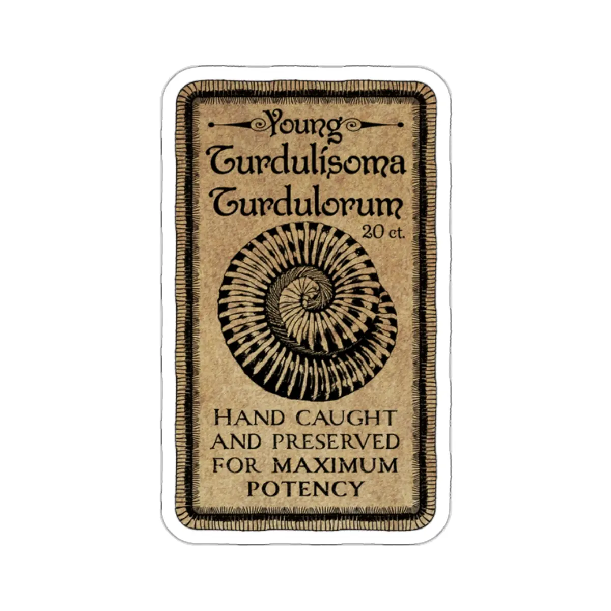 Turdulisoma Turdulorum Apothecary Label