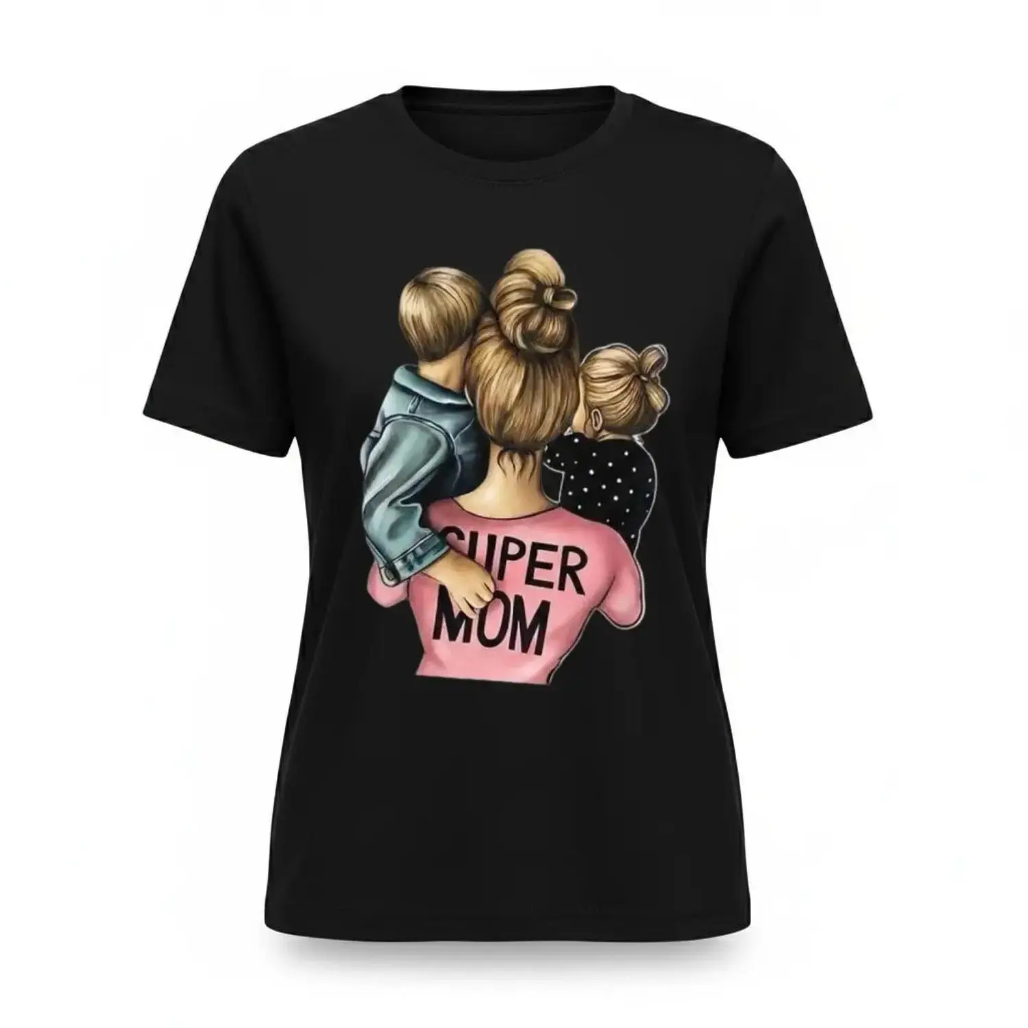 SUPER MOM T-Shirt - Parenting Love | Mothers Day Gift | Cute Graphic Tee | Best Mom Birthday Apparel | Family Life Shirt