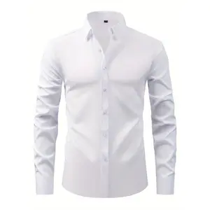 [rabbit] Men Buttons Business Shirts Casual Solid Color Basic Long Sleeve Tops Spring Clothes for Beach Vacation Streetwear  Cotton White thirteen  tracy  star  shirt Men's UPF 50 Fishing psycho bunny posen matte t-shirt beach outfit coof clothes  men