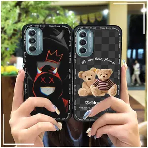 Cute Protective Phone Case For MOTO G Stylus 5G 2022 Cartoon Silicone Back Cover Cover Mobile Case Soft case Anti-dust Shockproof Fashion Design TPU Phone Pouch Graffiti Full wrap