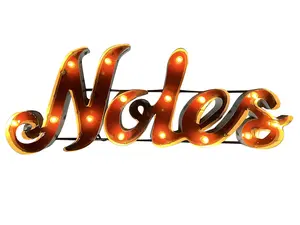 Florida State University "Noles" Lighted Recycled Metal Sign