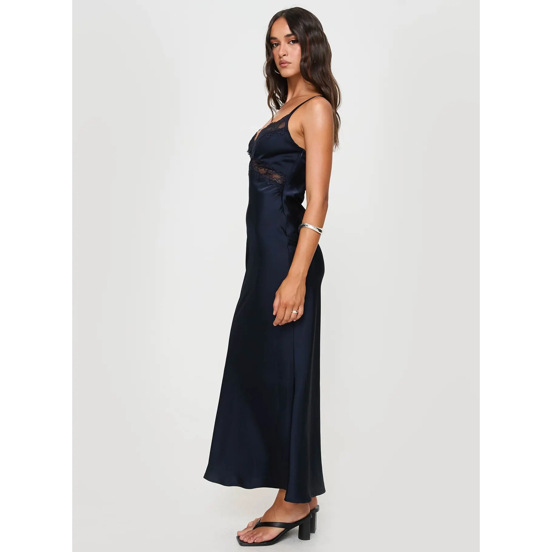 treasure bias cut maxi dress Treasure Bias Cut Maxi Dress Blue