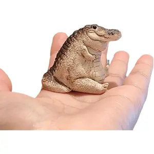 Small Crocodile Fish Tank Decorations, Cute Lively Crocodile Aquarium Decoration, Animal Fish Tank Display Decor, Crocodile Ornament Artificial Resin Accessories. Christmas Gift Set Stock Up Christmas Decorations